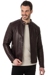 Men Genuine Leather Jacket MJ 21
